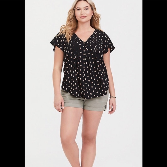 🌀Torrid’s Black & Brown Blouse✨ Sz. 3 (22-24)🌀 - Picture 2 of 5